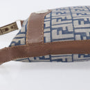 FENDI Zucca Canvas Celeria Shoulder Bag Blue Silver Auth ep16488-5