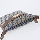 FENDI Zucca Canvas Celeria Shoulder Bag Blue Silver Auth ep16488-14