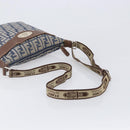 FENDI Zucca Canvas Celeria Shoulder Bag Blue Silver Auth ep16488-7