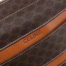 CELINE Macadam Canvas Hand Bag PVC Leather Brown Gold Auth ep16490-17