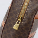 CELINE Macadam Canvas Hand Bag PVC Leather Brown Gold Auth ep16490-18