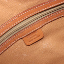 CELINE Macadam Canvas Hand Bag PVC Leather Brown Gold Auth ep16490-19