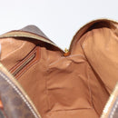 CELINE Macadam Canvas Hand Bag PVC Leather Brown Gold Auth ep16490-20