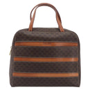 CELINE Macadam Canvas Hand Bag PVC Leather Brown Gold Auth ep16490-13