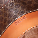 CELINE Macadam Canvas Hand Bag PVC Leather Brown Gold Auth ep16490-25