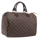 LOUIS VUITTON Damier Ebene Speedy 30 Hand Bag N41364 LV Auth ep16491V-1