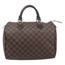 LOUIS VUITTON Damier Ebene Speedy 30 Hand Bag N41364 LV Auth ep16491V-13