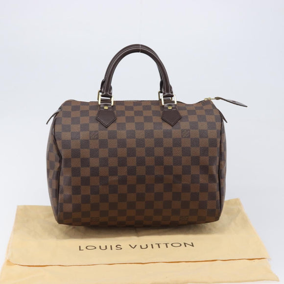 LOUIS VUITTON Damier Ebene Speedy 30 Hand Bag N41364 LV Auth ep16491V