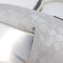 GUCCI GG Canvas Web Sherry Line Hand Bag Silver 131228 Auth ep16492-17
