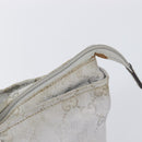 GUCCI GG Canvas Web Sherry Line Hand Bag Silver 131228 Auth ep16492-20