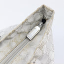 GUCCI GG Canvas Web Sherry Line Hand Bag Silver 131228 Auth ep16492-21