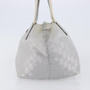 GUCCI GG Canvas Web Sherry Line Hand Bag Silver 131228 Auth ep16492-3