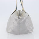 GUCCI GG Canvas Web Sherry Line Hand Bag Silver 131228 Auth ep16492-4