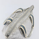 GUCCI GG Canvas Web Sherry Line Hand Bag Silver 131228 Auth ep16492-6
