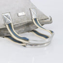 GUCCI GG Canvas Web Sherry Line Hand Bag Silver 131228 Auth ep16492-8