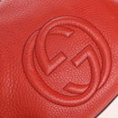 GUCCI Soho Hand Bag Leather 2way Orange Gold 308362 Auth ep16493A-17