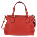 GUCCI Soho Hand Bag Leather 2way Orange Gold 308362 Auth ep16493A-3