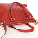 GUCCI Soho Hand Bag Leather 2way Orange Gold 308362 Auth ep16493A-6