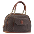 CELINE Macadam Canvas Hand Bag PVC Leather Brown Gold Auth ep16496-1
