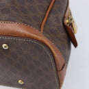 CELINE Macadam Canvas Hand Bag PVC Leather Brown Gold Auth ep16496-15