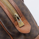 CELINE Macadam Canvas Hand Bag PVC Leather Brown Gold Auth ep16496-19