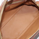 CELINE Macadam Canvas Hand Bag PVC Leather Brown Gold Auth ep16496-11