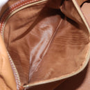 CELINE Macadam Canvas Hand Bag PVC Leather Brown Gold Auth ep16496-25