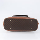 CELINE Macadam Canvas Hand Bag PVC Leather Brown Gold Auth ep16496-5