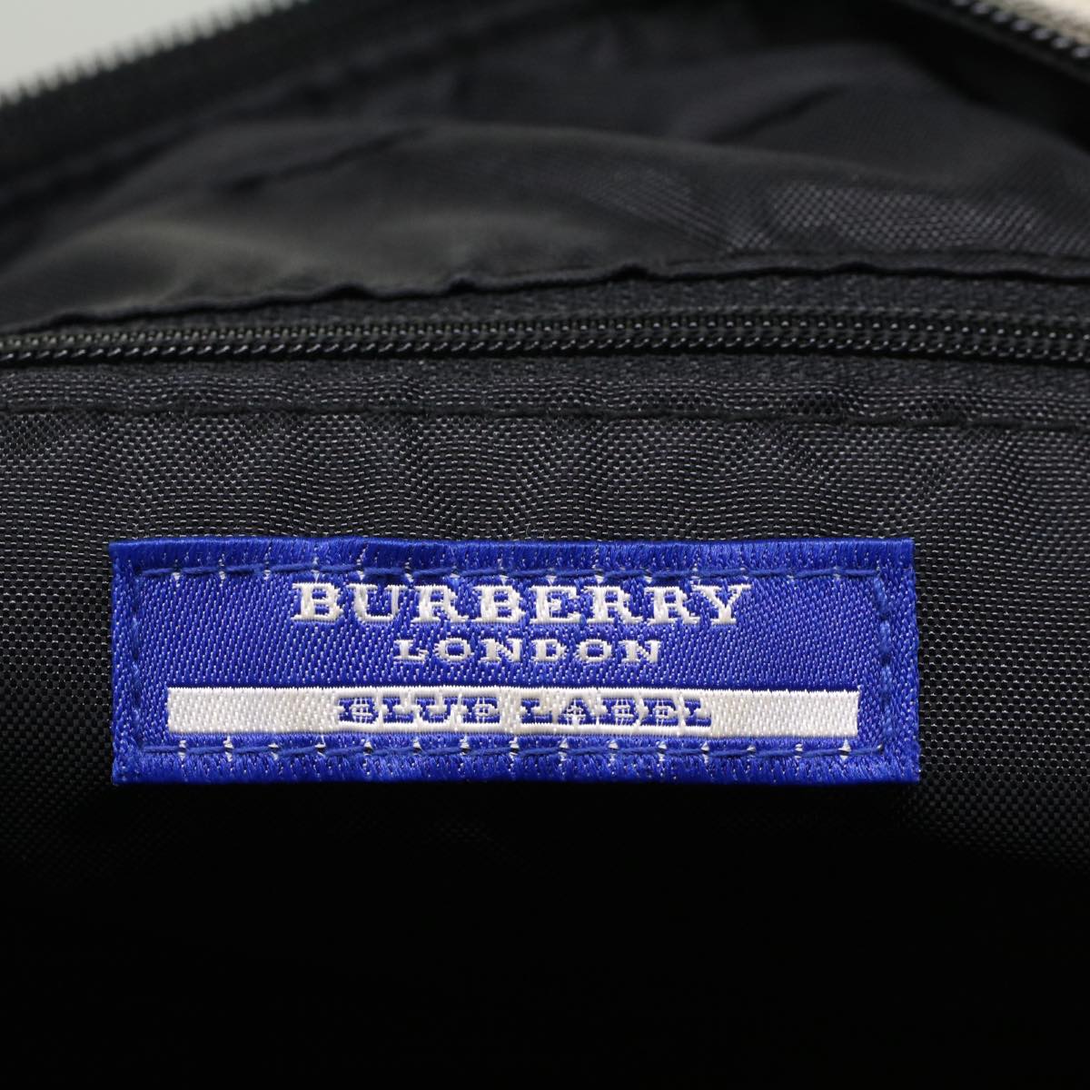 BURBERRY Nova Check Blue Label Hand Bag Nylon Beige Auth ep1650