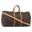 LOUIS VUITTON Monogram Keepall Bandouliere55 Boston Bag M41414 LV Auth ep16500V-1