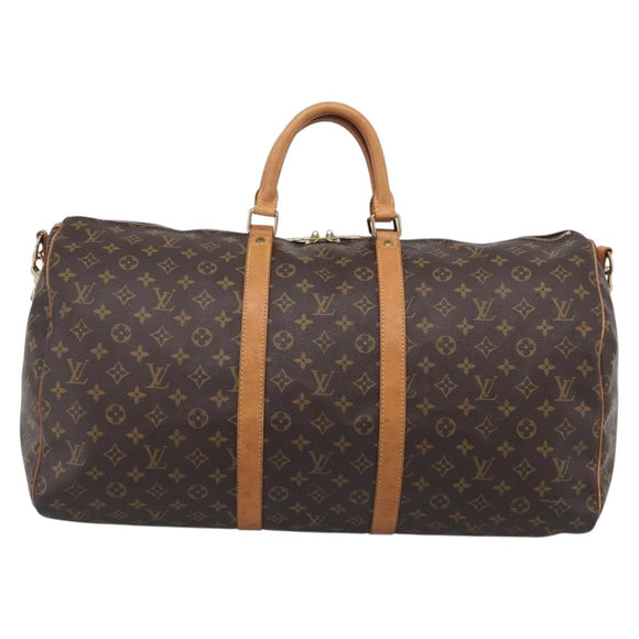 LOUIS VUITTON Monogram Keepall Bandouliere55 Boston Bag M41414 LV Auth ep16500V