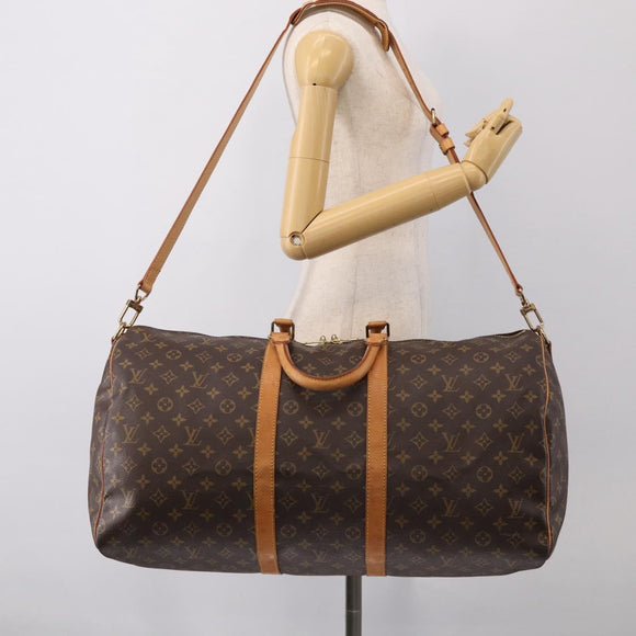 LOUIS VUITTON Monogram Keepall Bandouliere55 Boston Bag M41414 LV Auth ep16500V
