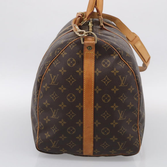 LOUIS VUITTON Monogram Keepall Bandouliere55 Boston Bag M41414 LV Auth ep16500V