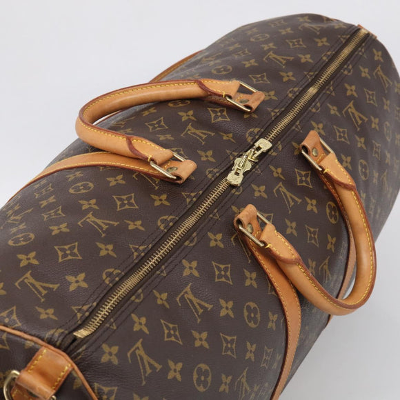 LOUIS VUITTON Monogram Keepall Bandouliere55 Boston Bag M41414 LV Auth ep16500V
