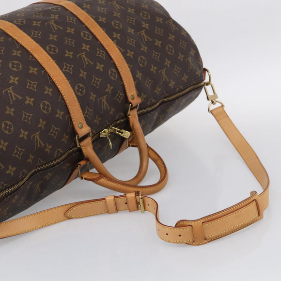 LOUIS VUITTON Monogram Keepall Bandouliere55 Boston Bag M41414 LV Auth ep16500V
