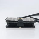 GUCCI GG Supreme Shoulder Bag PVC Navy Gold Auth ep16502-5