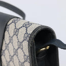 GUCCI GG Supreme Shoulder Bag PVC Navy Gold Auth ep16502-9