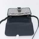 GUCCI GG Supreme Shoulder Bag PVC Navy Gold Auth ep16502-21