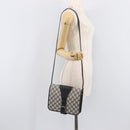 GUCCI GG Supreme Shoulder Bag PVC Navy Gold Auth ep16502-27