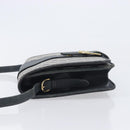 GUCCI GG Supreme Shoulder Bag PVC Navy Gold Auth ep16502-4