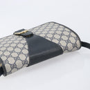 GUCCI GG Supreme Shoulder Bag PVC Navy Gold Auth ep16502-6