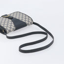GUCCI GG Supreme Shoulder Bag PVC Navy Gold Auth ep16502-7