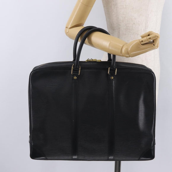 LOUIS VUITTON Epi Porte Documents Voyage Bag Black M40321 LV Auth ep16509