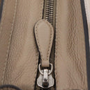 CELINE Luggage Micro Shopper Hand Bag Leather Beige Silver Auth ep16511V-19