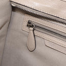 CELINE Luggage Micro Shopper Hand Bag Leather Beige Silver Auth ep16511V-23
