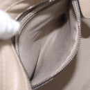 CELINE Luggage Micro Shopper Hand Bag Leather Beige Silver Auth ep16511V-24