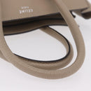 CELINE Luggage Micro Shopper Hand Bag Leather Beige Silver Auth ep16511V-7