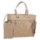 CHANEL Paris Biarritz Tote Bag Coated Canvas Gold Silver CC Auth ep16512V-1