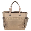 CHANEL Paris Biarritz Tote Bag Coated Canvas Gold Silver CC Auth ep16512V-2