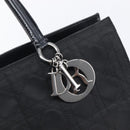 Christian Dior Canage Hand Bag Nylon Black Gold Auth ep16513A-14